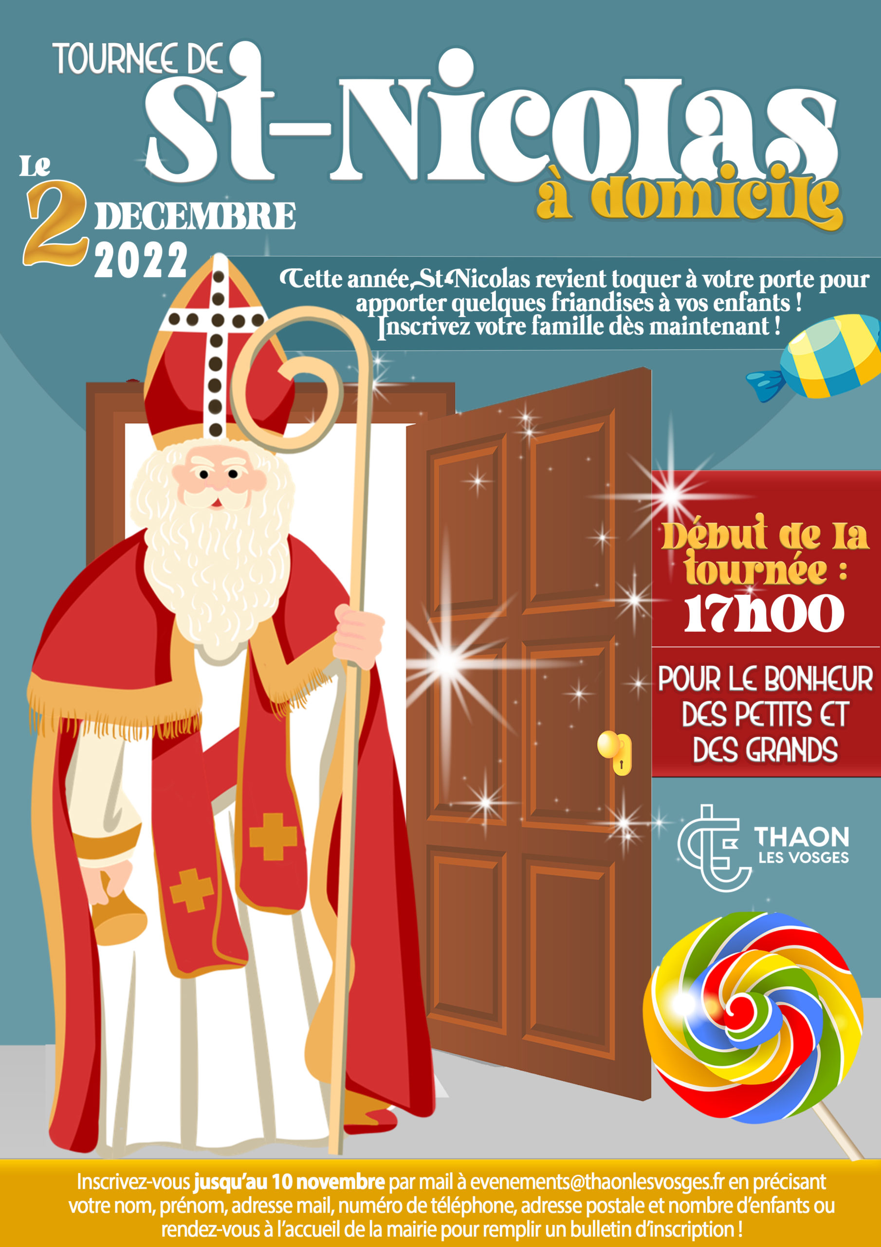 Tournée de Saint Nicolas à domicile : édition 2023 - Thaon-les-Vosges